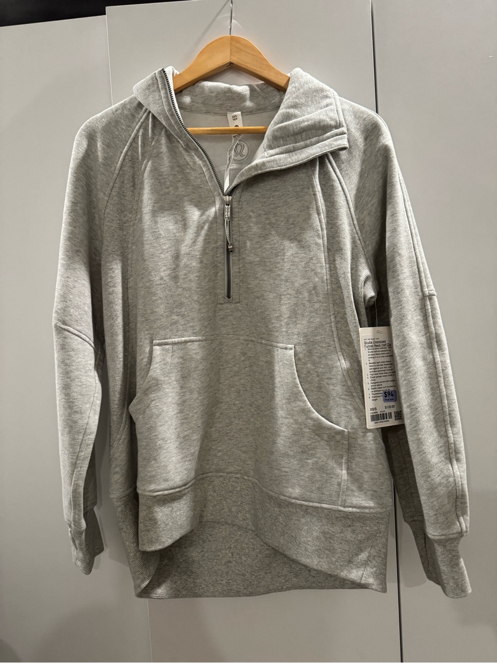 Lululemon scuba oversized funnel neck half zip